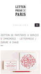 Mobile Screenshot of letterpressdeparis.com